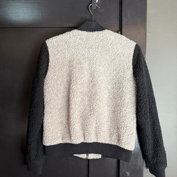 Obey Arctic Sherpa Bomber Jacket NWT Black Grey Small - Picture 2 of 11